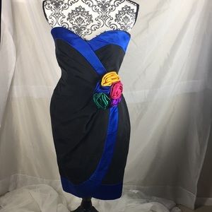 A.J. Bari & Cache 80s Strapless Cocktail Dress, 6